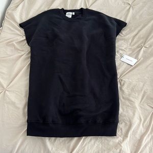Good American Black t-shirt sweatshirt dress, size XS/S